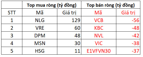 Phiên 6/5: Khối ngoại bán ròng nhẹ 47 tỷ đồng trên toàn thị trường trong phiên VN-Index giảm mạnh - Ảnh 1.