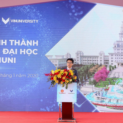 Phó Thủ tướng Vũ Đức Đam phát biểu tại lễ khánh thành VinUni: Chúng tôi rất mong tinh thần này, trách nhiệm này được nhân rộng