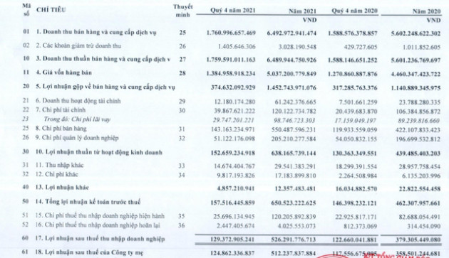 Phú Tài (PTB): Phát sinh thêm doanh thu và lợi nhuận từ kinh doanh bất động sản, năm 2021 báo lãi sau thuế tăng 39% lên 526 tỷ đồng - Ảnh 1.