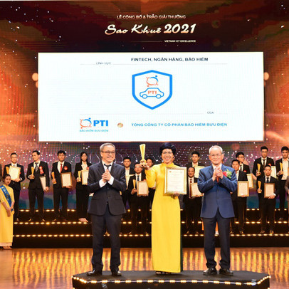 PTI là doanh nghiệp bảo hiểm tiên phong đạt giải thưởng Sao Khuê