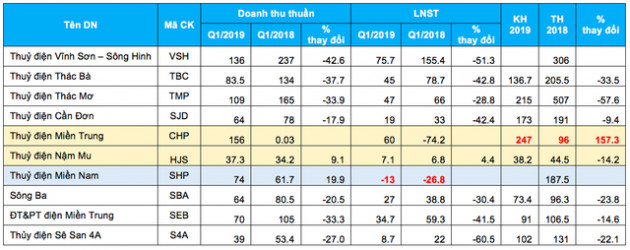 Quý 1/2019, doanh nghiệp thuỷ điện đồng loạt báo lãi sụt giảm - Ảnh 3.