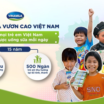 Quỹ sữa "Vươn cao Việt Nam" và Vinamilk khởi động hành trình năm thứ 15 mang 1,9 triệu ly sữa đến với trẻ em