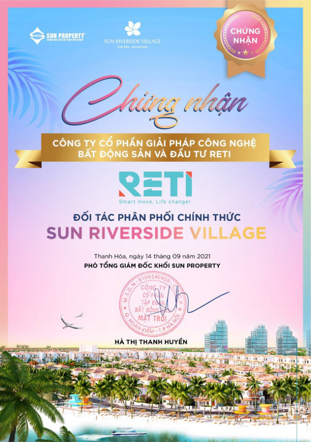 RETI là đại lý phân phối chính thức dự án Sun Riverside Village - Ảnh 1.