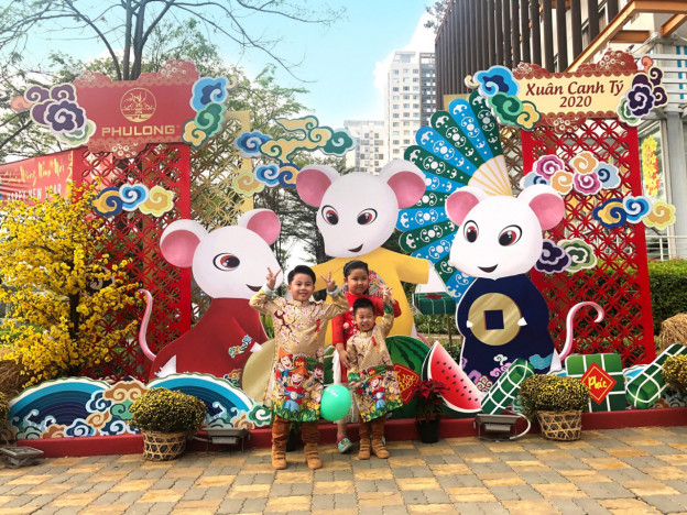 Rộn ràng Tết Việt ở chung cư, khu đô thị - Ảnh 8. Rộn ràng Tết Việt ở chung cư, khu đô thị - Ảnh 8.