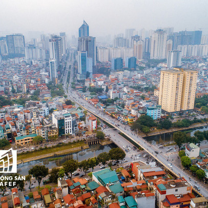 "Rừng" cao ốc chung cư dọc tuyến metro Cát Linh - Hà Đông nhìn từ trên cao