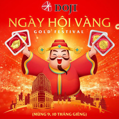 Rước lộc Thần Tài tại Ngày hội Vàng của DOJI