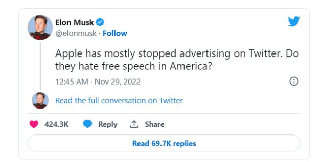 Sai lầm chí mạng của Elon Musk: Đụng vào tổ kiến lửa Apple, nguy cơ khiến Twitter bị bay màu khỏi 1,5 tỷ thiết bị trên toàn thế giới - Ảnh 1.