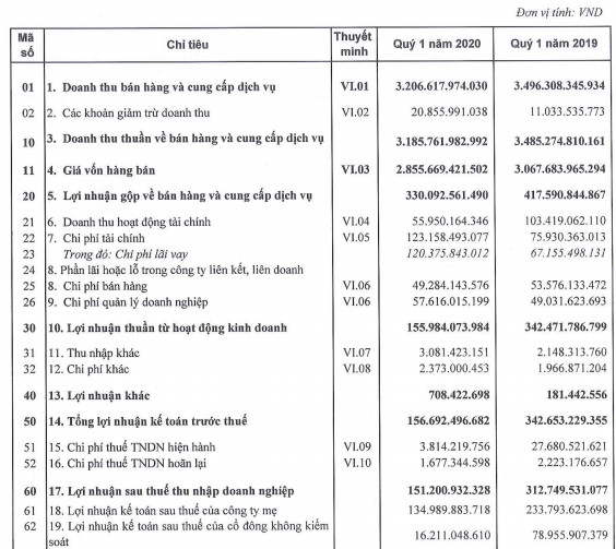 Sao Mai Group (ASM) báo lãi quý 1 giảm một nửa xuống còn 151 tỷ đồng - Ảnh 2.