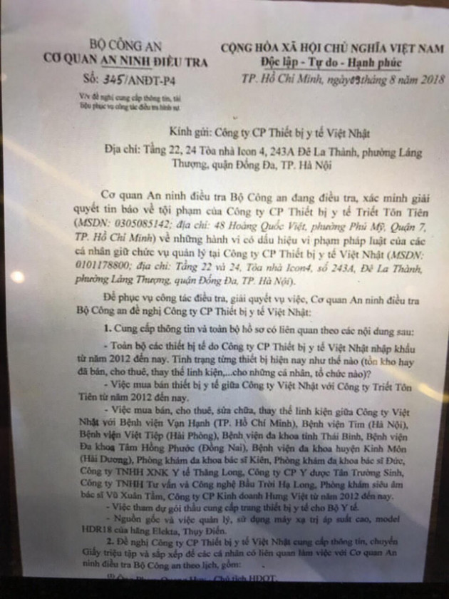 Sau 3 năm lặng sóng, nhiều lãnh đạo Thiết bị Y tế Việt Nhật (JVC) vừa bị khách hàng cũ tố cáo - Ảnh 1.