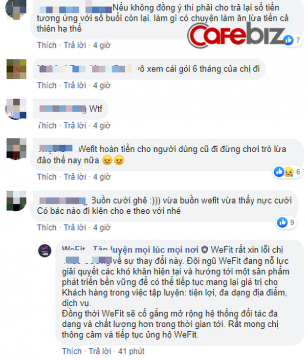 Sau scandal nợ tiền đối tác và bị tố lừa đảo, WeFit vượt bão bằng cách thay đổi chính sách sử dụng: Người đang tập 2 năm giờ còn 4 tháng, 60 buổi tập rút còn 6 buổi! Hàng trăm khách hàng la ó đòi tiền, gọi tên cú lừa - Ảnh 5.