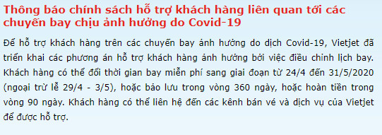 Sau văn bản của Cục Hàng không, Vietjet Air thông báo hoàn tiền trong vòng 90 ngày cho khách hàng có chuyến bay bị ảnh hưởng bởi Covid-19 - Ảnh 1.