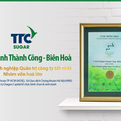 SBT tiếp tục đạt top 5 doanh nghiệp quản trị công ty tốt nhất