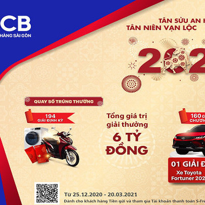 SCB tri ân khách hàng qua nhiều chương trình khuyến mại cuối năm