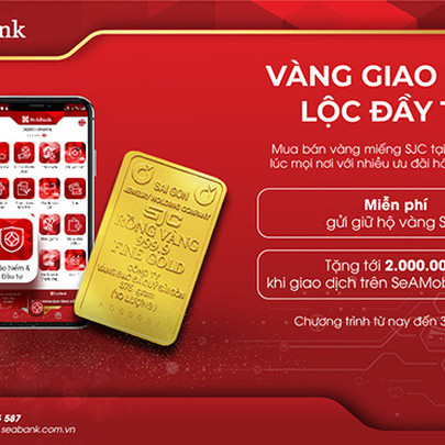 SeABank mở rộng cung cấp dịch vụ mua bán vàng SJC trực tuyến