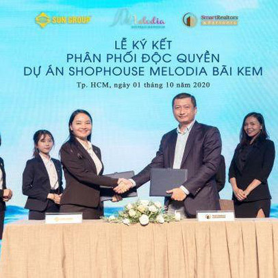 SmartRealtors hợp tác cùng Sun Group Độc quyền phân phối Shophouse Melodia Bãi Kem tại Phú Quốc