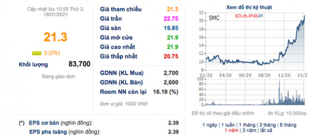 SMC: Năm 2020 lãi 310 tỷ đồng, gấp 3 lần năm trước - Ảnh 2.
