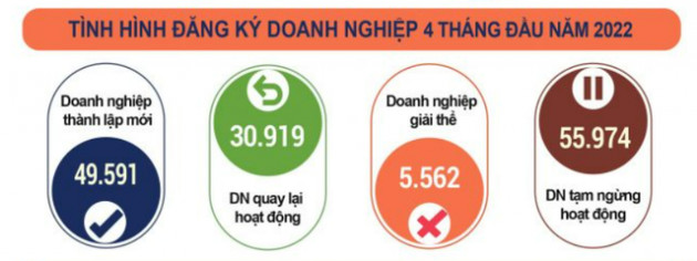 Số doanh nghiệp thành lập mới trong tháng 4/2022 cao nhất từ trước đến nay - Ảnh 1.