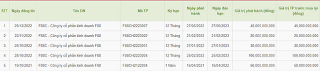 Soi nguồn vốn huy động từ trái phiếu của F88, nhiều lô sắp đáo hạn - Ảnh 2.