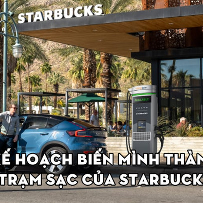 Starbucks muốn biến 15.000 cửa hàng thành trạm sạc xe điện, khách vừa ngồi uống cà phê vừa đợi pin đầy