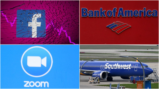 Sự cố sập mạng xảy ra với Bank of America, Southwest Airlines, Zoom...