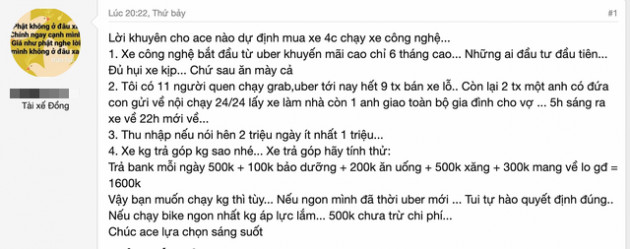 Tài xế chạy taxi công nghệ phơi bày thực tế khắc nghiệt: Ngày kiếm 1 triệu đồng nhưng chi phí lên tới 1,3 triệu, ai vào sau đều “ăn mày cả” - Ảnh 1.