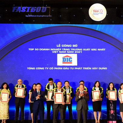 Tập đoàn DIC - Top 50 DN tăng trưởng xuất sắc nhất Việt Nam 2021