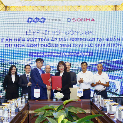 Tập đoàn Sơn Hà ký kết với Tập đoàn FLC về việc lắp đặt hệ thống điện mặt trời áp mái FreeSolar tại FLC Quy Nhơn