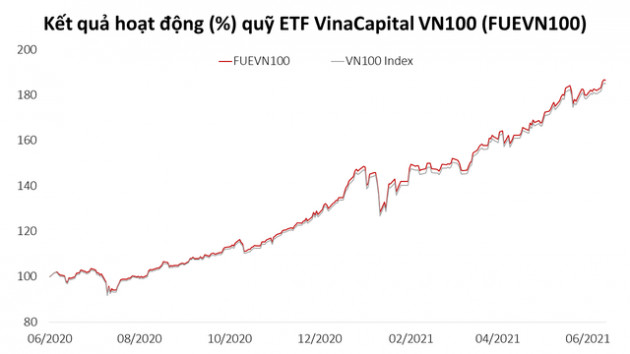 Tập trung vào các cổ phiếu hot như HPG, TCB, VPB, VHM: Quỹ ETF VinaCapital VN100 tăng trưởng 38,5% lợi nhuận sau 6 tháng đầu năm - Ảnh 1.