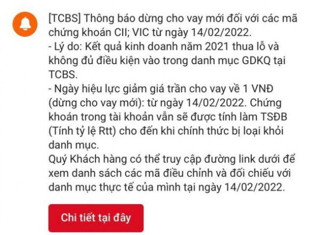 TCBS quay xe, thông báo tiếp tục cấp margin với 2 mã chứng khoán - Ảnh 1.