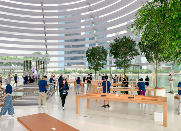 Tham quan Apple Store hình cầu nổi trên mặt nước vừa mới được khai trương tại Singapore - Ảnh 9.