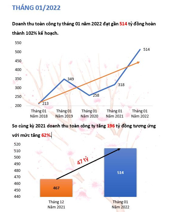 Tháng 1/2022, Dệt may TNG ghi nhận doanh thu kỷ lục 5 năm, tăng trưởng 62% so với cùng kỳ - Ảnh 1.