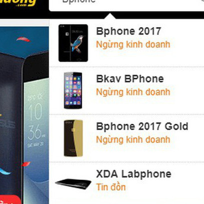 Thế Giới Di Động cũng đã phải ngừng bán Bphone 2017 dù mới chỉ hợp tác được chưa đến 10 tháng