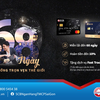 Thẻ tín dụng SCB Mastercard World - Thời gian miễn lãi dài nhất thị trường