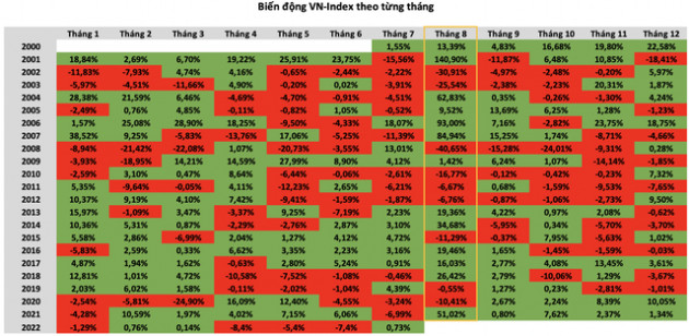 Thị trường chứng khoán Việt Nam thường biến động ra sao trong các tháng 8? - Ảnh 1.