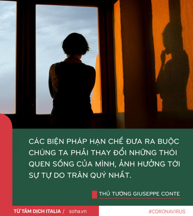 Thông điệp của Thủ tướng Ý từ tâm dịch: "Chúng ta không được sợ hãi mà cần có can đảm và niềm tin"