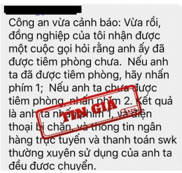 Thực hư cuộc gọi hỏi tiêm phòng vắc xin rồi bị chiếm điện thoại, mất tài khoản ngân hàng - Ảnh 1.