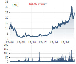 Thực phẩm Sao Ta (FMC): Cổ phiếu tăng tốt, 8 tháng doanh thu giảm nhẹ về mức 14 triệu USD - Ảnh 1.