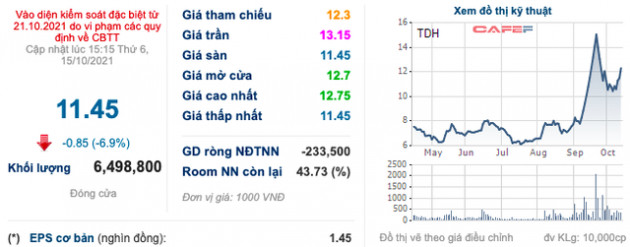 Thuduc House (TDH): Cổ phiếu bị HoSE đưa vào diện kiểm soát đặc biệt - Ảnh 1.