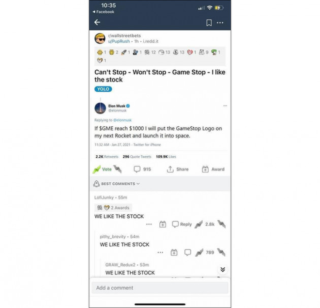 Tiếp lửa cho Reddit, Elon Musk hứa gắn tên GameStop lên tên lửa nếu giá cổ phiếu đạt 1.000 USD - Ảnh 2.
