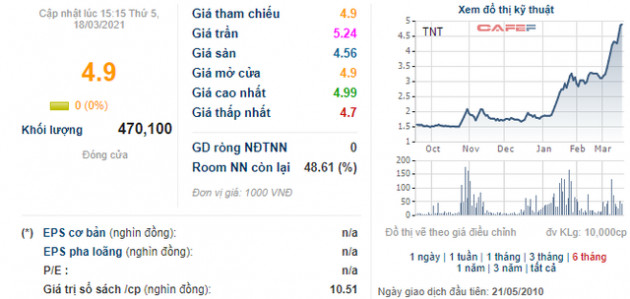 TNT tăng 2,6 lần từ đầu năm, Chủ tịch công ty vẫn bị bán giải chấp hơn 1,2 triệu cổ phiếu - Ảnh 1.