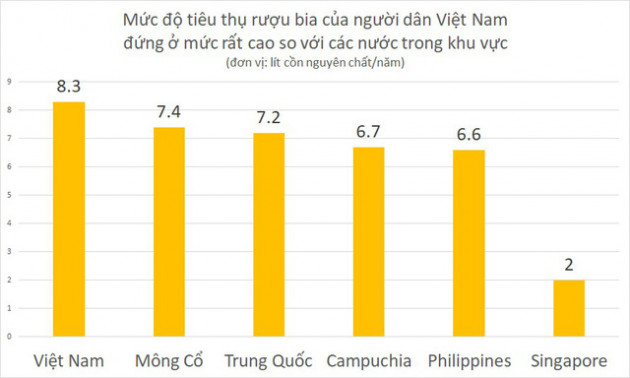 Tổ chức Y tế Thế giới khuyến nghị Việt Nam kiểm soát tiêu thụ rượu, bia - Ảnh 1.