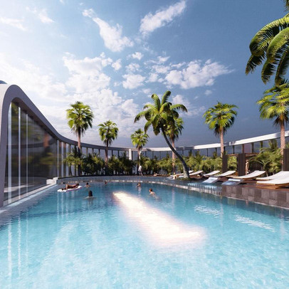 Tổ hợp hàng loạt hồ bơi rộng 4.000 m2 tại dự án “homes resort” ven công viên Mũi Đèn Đỏ Quận 7