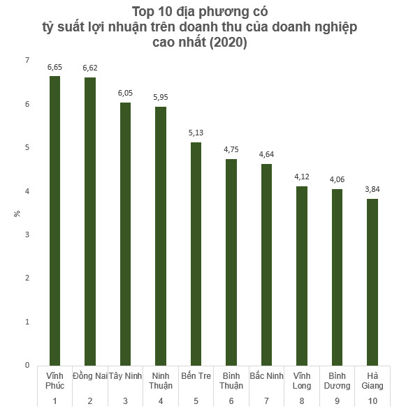 Top 10 địa phương có tỷ suất lợi nhuận doanh nghiệp cao nhất cả nước - Ảnh 2.