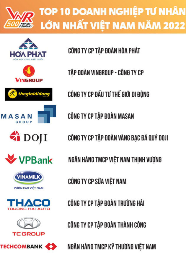  Top 10 doanh nghiệp tư nhân lớn nhất Việt Nam: Hòa Phát và Vingroup đổi ngôi - Ảnh 1.