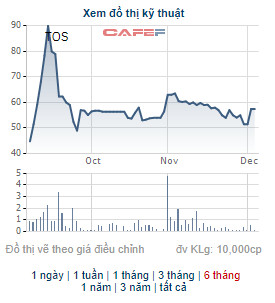 TOS tăng 72% sau 3 tháng lên sàn, Dịch vụ biển Tân Cảng sắp phát hành hơn 4 triệu cổ phiếu thưởng - Ảnh 1.