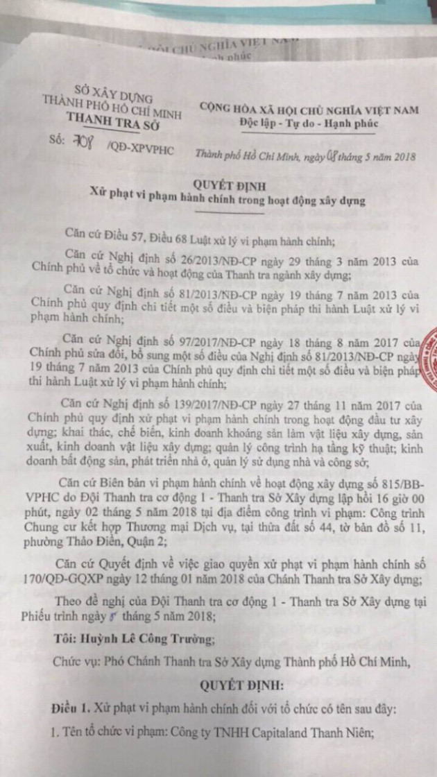 TP.HCM: Xử phạt dự án cao tầng gây sụt lún nhiều căn nhà, đe dọa tính mạng người dân - Ảnh 1.