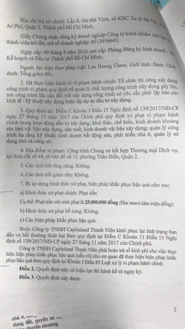 TP.HCM: Xử phạt dự án cao tầng gây sụt lún nhiều căn nhà, đe dọa tính mạng người dân - Ảnh 2.