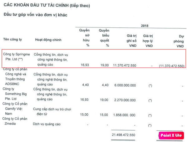 Trích lập dự phòng 100% cho Springme Pte Ltd, Yeah1 điều chỉnh giảm 17 tỷ đồng lợi nhuận 2018 - Ảnh 1.