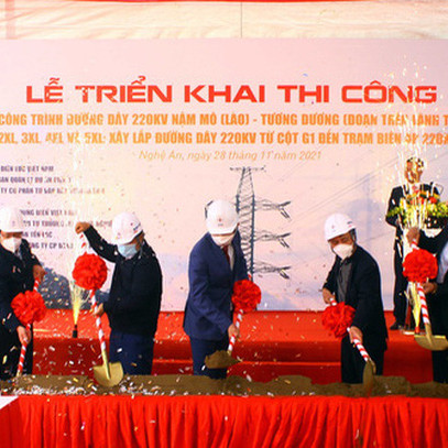 Triển khai thi công công trình đường dây 220kV Lào - Việt