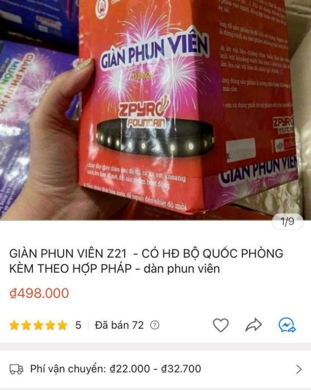 Trước Tết 3 tháng, pháo hoa nhà máy Z121 đã bắt đầu rao bán rầm rộ trên chợ mạng, chênh giá đến vài trăm nghìn đồng so với niêm yết - Ảnh 4.